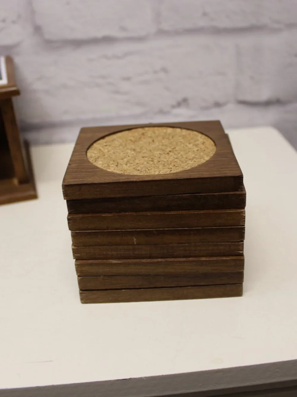 Vintage 1970s Fruit Themed Wooden Dresser Style Storage Coaster Set Box